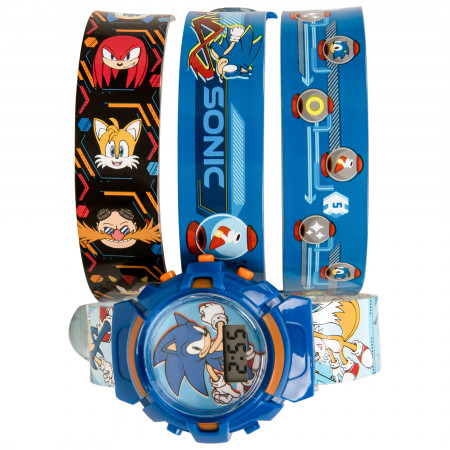 Sonic the Hedgehog Kid's Interchangeable Flashing LCD Watch Set